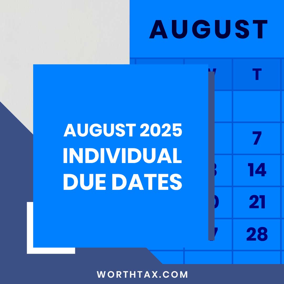 August 2025 Individual Due Dates
