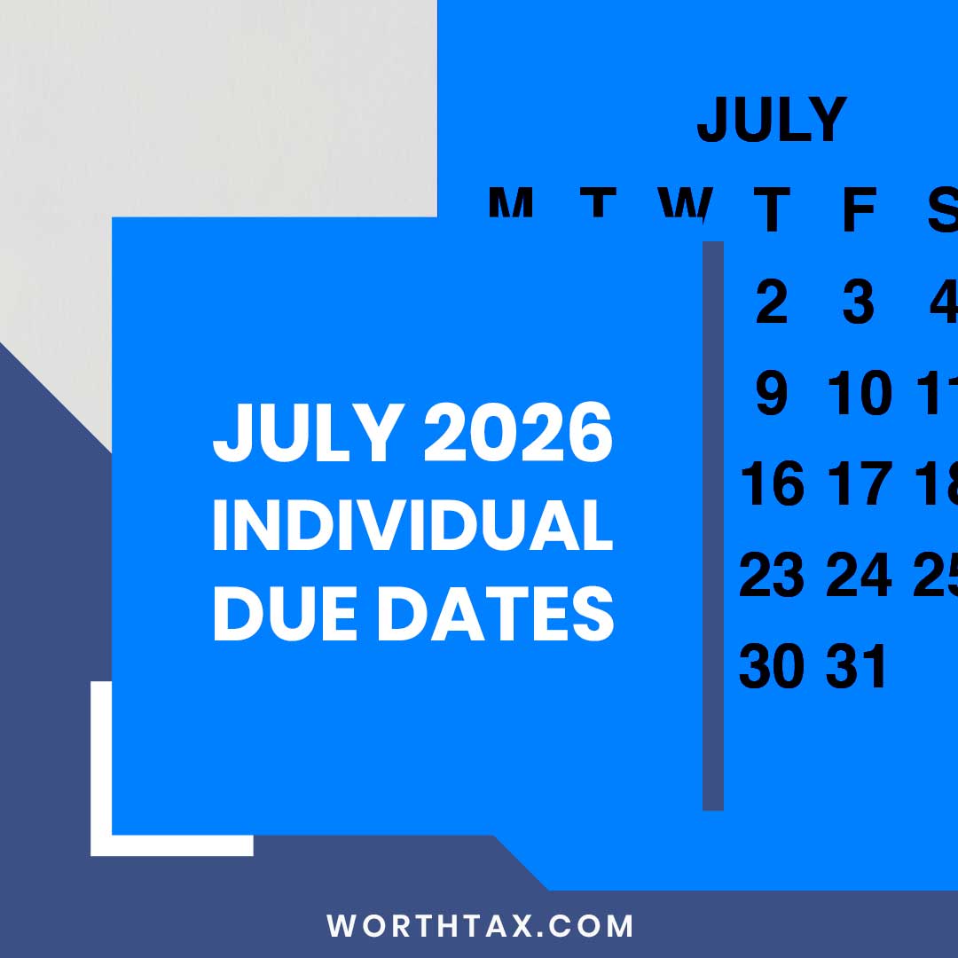 July 2026 Individual Due Dates